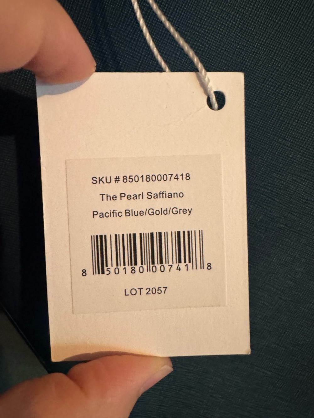 NWT Lo & Sons Pearl Saffiano Leather in Teal, no long strap - Picture 2 of 9